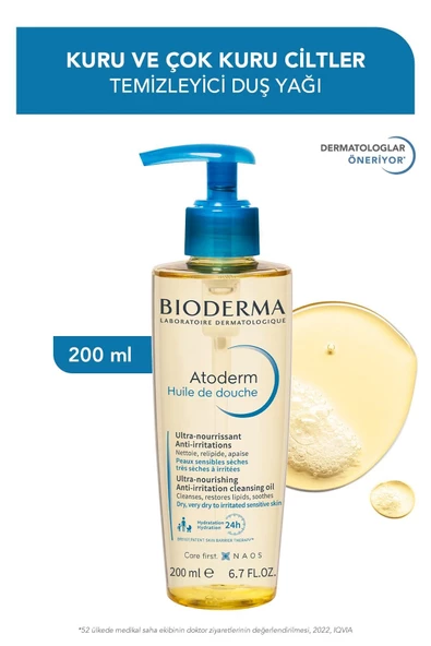 Bioderma Atoderm Shower Oil Kuru Cilt Nemlendirici Besleyici Duş Yağı Niasinamid Yetişkin Çocuk 200 ml - 5