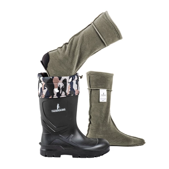 Polar Çizme Çorabı - Haki - Termal - Thermoking - Resim 4