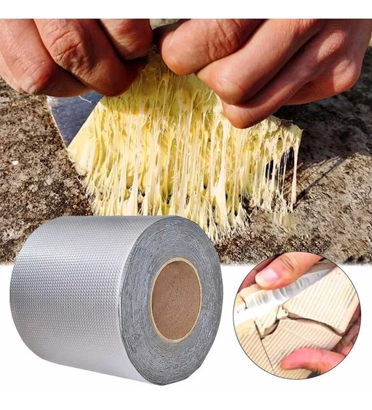 WuVera Süper Güçlü Su Sızdırmaz Çamur Bant 48mm X 2m Tamir Çatlak Boru Bandı. Çatı Izolasyon Bandı - 48mm x 2m - 7
