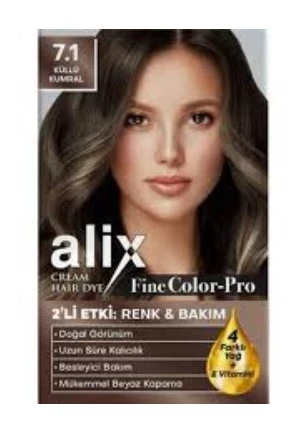 ALİX SAÇ BOYASI & SET BOYA 7.1 KÜLLÜ KUMRAL 50ML