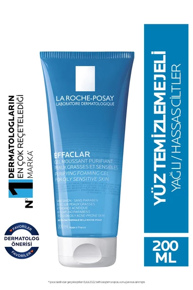 La Roche Posay Effaclar Gel Akne Eğilimli Yağlı Ciltler Için Sabun Içermeyen Temizleyici Jel 200Ml