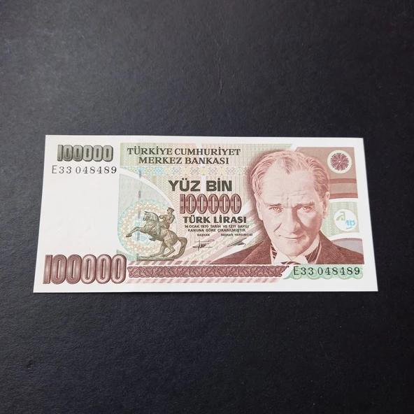 Escoines Koleksiyon E33 048489 seri ÇİL 7.Emisyon 100000Lira 2.Tertip eski para 399636706aef2f1ee2