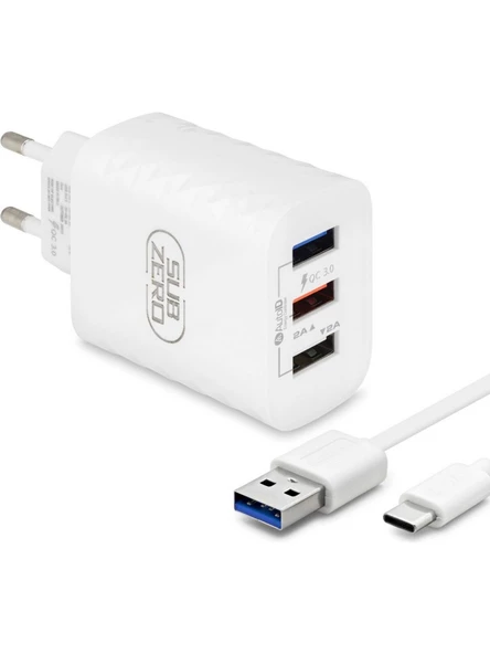 TT_SZB-SG49 Ev Tipi Telefon Şarj Aleti 3 USB Portlu 30W - 2