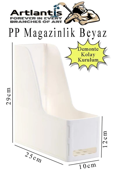 Demonte Plastik Magazinlik 1 Adet Plastik Kutu Klasörü Magazinlik A4 Dosya ve Masa Düzenleyici Sınıf Ev Ofis - 4
