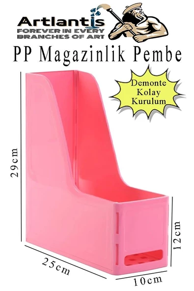 Demonte Plastik Magazinlik 1 Adet Plastik Kutu Klasörü Magazinlik A4 Dosya ve Masa Düzenleyici Sınıf Ev Ofis - 10