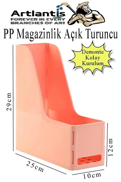Demonte Plastik Magazinlik 1 Adet Plastik Kutu Klasörü Magazinlik A4 Dosya ve Masa Düzenleyici Sınıf Ev Ofis - 3