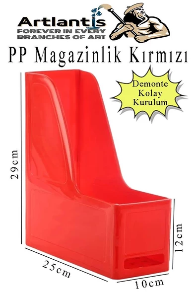 Demonte Plastik Magazinlik 1 Adet Plastik Kutu Klasörü Magazinlik A4 Dosya ve Masa Düzenleyici Sınıf Ev Ofis - 6