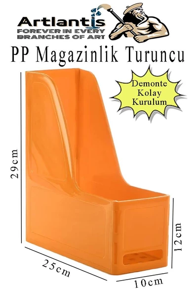 Demonte Plastik Magazinlik 1 Adet Plastik Kutu Klasörü Magazinlik A4 Dosya ve Masa Düzenleyici Sınıf Ev Ofis - 12