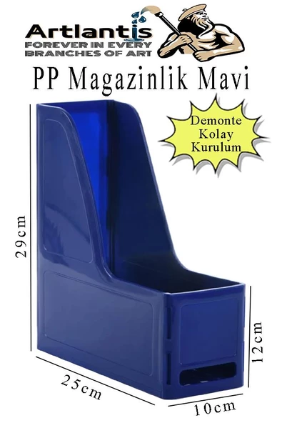 Demonte Plastik Magazinlik 1 Adet Plastik Kutu Klasörü Magazinlik A4 Dosya ve Masa Düzenleyici Sınıf Ev Ofis - 8