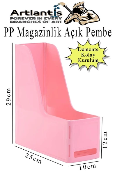 Demonte Plastik Magazinlik 1 Adet Plastik Kutu Klasörü Magazinlik A4 Dosya ve Masa Düzenleyici Sınıf Ev Ofis - 2
