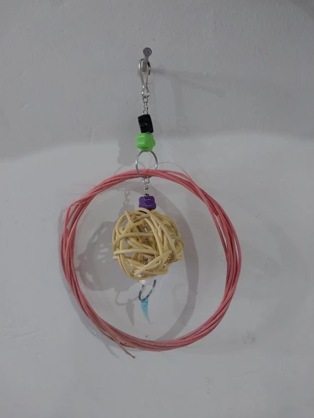 4'lü Set Boncuklu Muhabbet Kuşu - Kuş Salıncağı - Resim 3