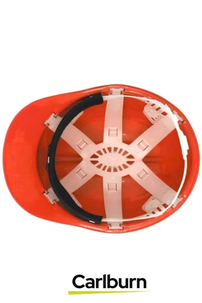 CE Belgeli Dayanıklı Ter Bantlı Ayarlanabilir Şantiye İnşaat İş Güvenliği Turuncu Emniyet Bareti - 4