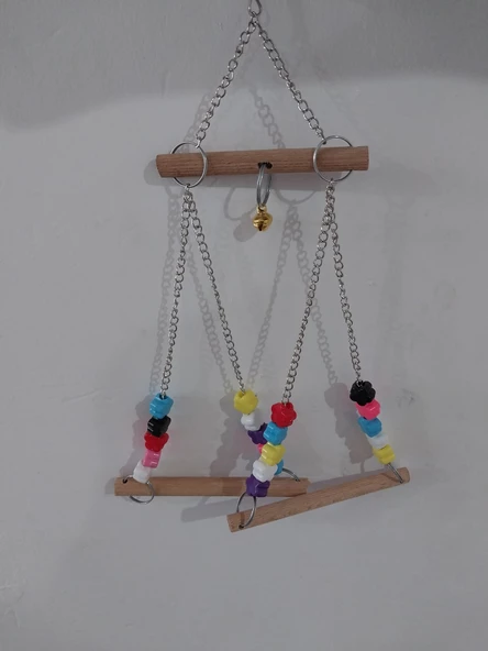 4'lü Set Boncuklu Muhabbet Kuşu - Kuş Salıncağı - Resim 4