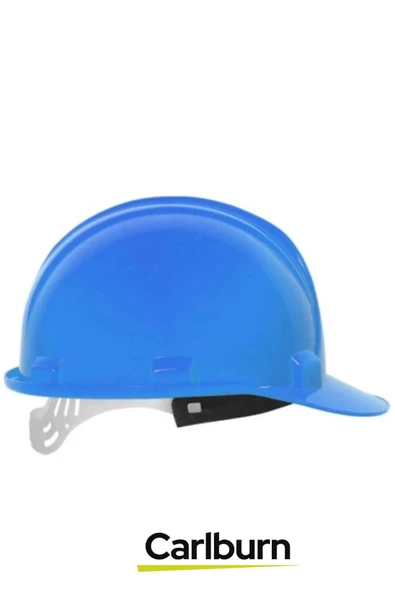 CE Belgeli Dayanıklı Ter Bantlı Ayarlanabilir Şantiye İnşaat İş Güvenliği Mavi Emniyet Bareti - 2