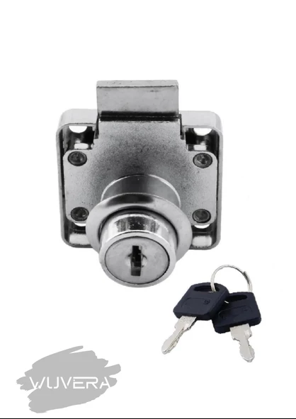 WUVERA Kare Çekmece Kilidi Kapak Dolap Posta Kutusu Kilit 2 Anahtarlı - 4