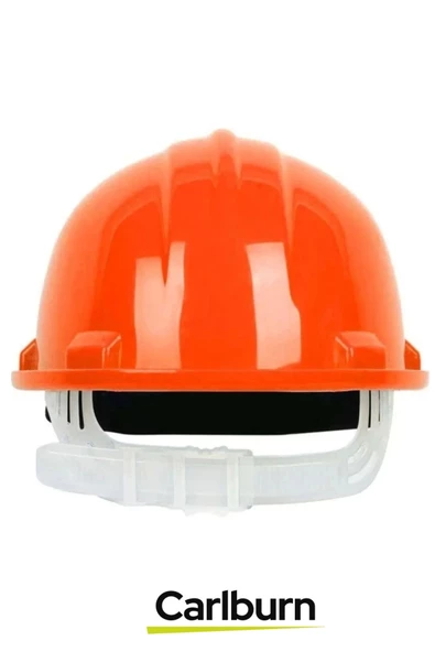 CE Belgeli Dayanıklı Ter Bantlı Ayarlanabilir Şantiye İnşaat İş Güvenliği Turuncu Emniyet Bareti - 3