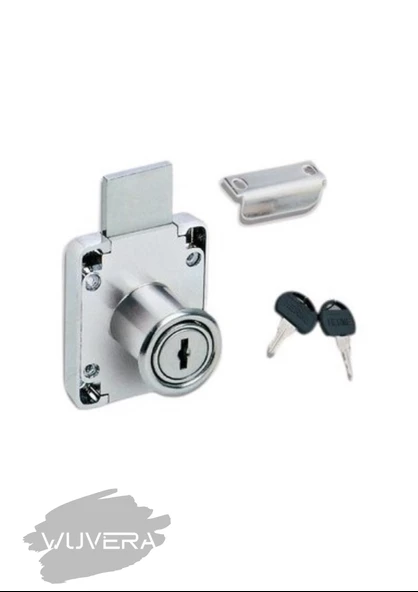 WUVERA Kare Çekmece Kilidi Kapak Dolap Posta Kutusu Kilit 2 Anahtarlı - 3