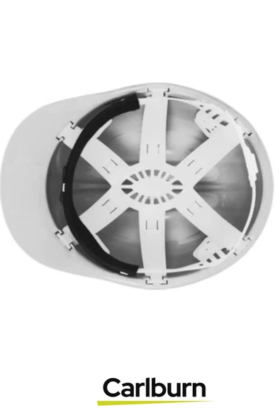 CE Belgeli Dayanıklı Ter Bantlı Ayarlanabilir Şantiye İnşaat İş Güvenliği Beyaz Emniyet Bareti - 2