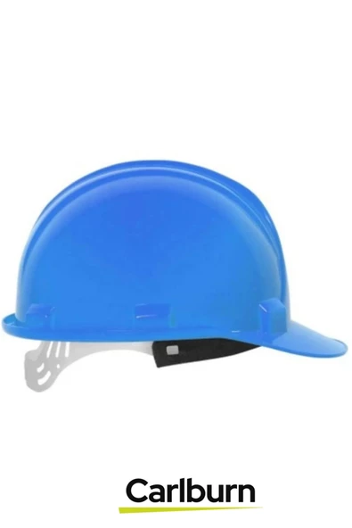 CE Belgeli Dayanıklı Ter Bantlı Ayarlanabilir Şantiye İnşaat İş Güvenliği Mavi Emniyet Bareti - 5