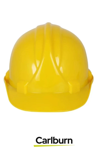 CE Belgeli Dayanıklı Ter Bantlı Ayarlanabilir Şantiye İnşaat İş Güvenliği Sarı Emniyet Bareti - 3