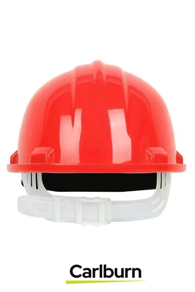 Ce Belgeli Dayanıklı Ter Bantlı Ayarlanabilir Şantiye Inşaat Iş Güvenliği Kırmızı Emniyet Bareti - 3