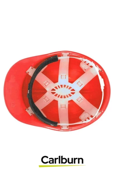 Ce Belgeli Dayanıklı Ter Bantlı Ayarlanabilir Şantiye Inşaat Iş Güvenliği Kırmızı Emniyet Bareti - 4