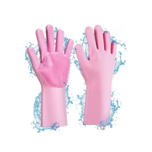 Sihirli Isıya Dayanıklı Silikon Çok Amaçlı Bulaşık Eldiven Fırçası Magic Gloves - 2