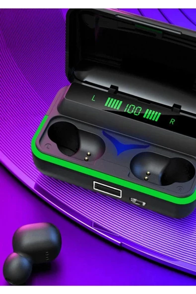 Samsung Galaxy A54 Uyumlu Bluetooth 5.1 Mikrofonlu Led Göstergeli Gamer Kulak İçi Kulaklık - Resim 3