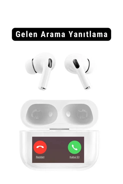 Iphone15/Pro/Promax Uyumlu ANC Dokunmatik Oled Ekran Arama Yanıtlama Bluetooth TWS Kulaklık - Resim 3