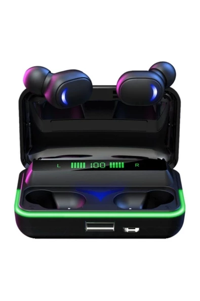 Iphone15/Pro/Promax Uyumlu Bluetooth 5.1 Mikrofonlu Led Göstergeli Oyuncu Kulak İçi Kulaklık - Resim 2
