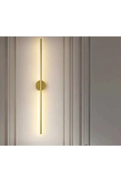 Modern Dekoratif Led Duvar Aplik 70cm Eskitme Sarı-Gold3000k