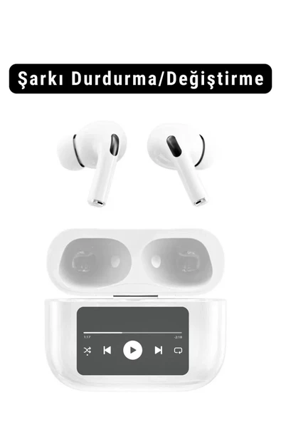 Iphone15/Pro/Promax Uyumlu ANC Dokunmatik Oled Ekran Arama Yanıtlama Bluetooth TWS Kulaklık - Resim 4