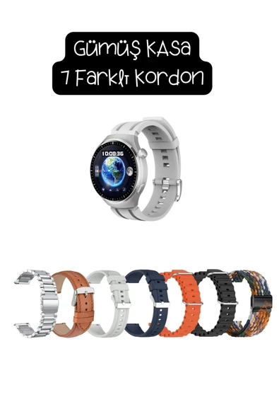 BT Call Ultra 7in1 Strap Akıllı Saat 7 Kordon - Resim 2