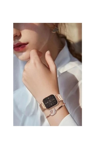 G9 Mini Plus 41 Mm Amoled Ekran Akıllı Saat 3 Strap+Bracelet Kadın Saat Bileklik Hediyeli ürün görseli