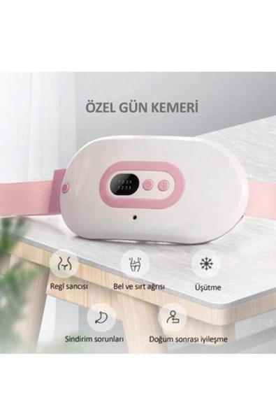Premium Özel Gün Masaj Kemeri Regl Ağrıları Titreşimli 3 Mod 40-50 Derece Isı Veren Kemer - 4