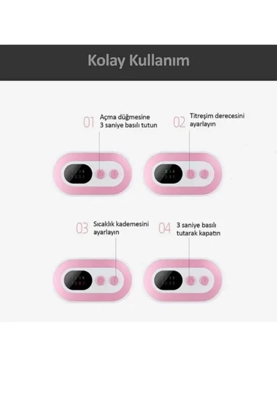 Premium Seri Taşınabilir Titreşimli Sıcak Tutan Regl Ağrıları İçin Dijital Özel Gün Kemeri - 5