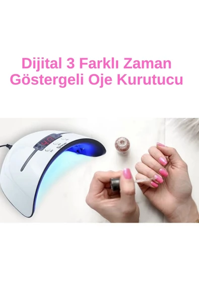 Özel Üretim 3 Farklı Zamanlayıcılı Dijital Göstergeli Otomatik Oje Tırnak Kurutucu