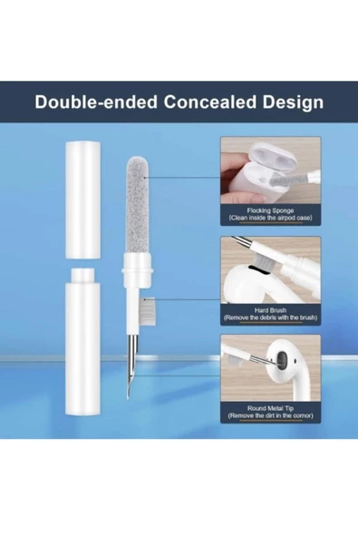 Premium Seri Bluetooth Kablosuz Kulaklık Temizleme Kalemi Aparatı Derin Temizleme Kiti - 3
