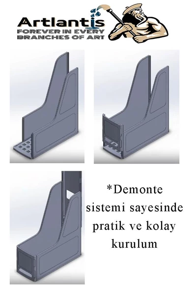 Açık Turuncu Magazinlik Demonte Plastik 2 Adet Plastik Kutu Klasörü Magazinlik A4 Dosya ve Masa Düzenleyici Sınıf Ev Ofis - 2