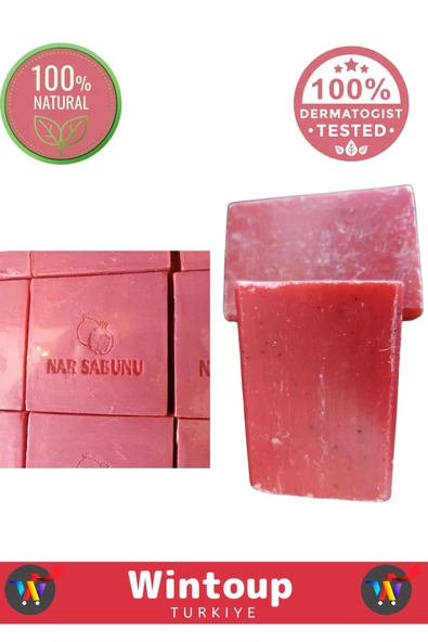 Özel Üretim %100 Doğal Bitkisel Güzel Kokulu Cilt Güzelleştirici Nar Sabunu Tüm Ciltler İçin 2 Adet - 5