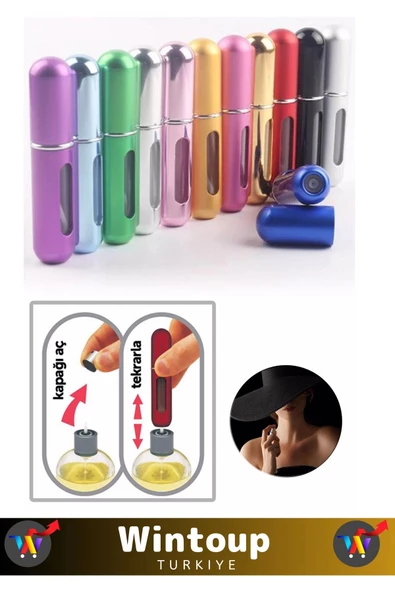 Özel Üretim Gündelik&Seyahat Tipi Taşınabilir Mini Cep Parfüm Şişesi Çanta İçi Tasarım 3 Adet 5 Ml - 2