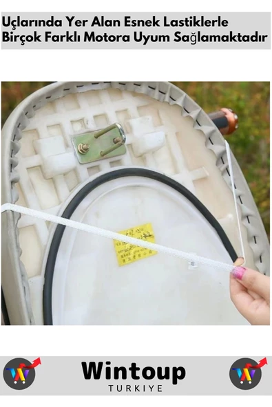 Özel Tasarım Motor Sele Güneşliği Dayanıklı Su Geçirmez Güneş Işınlarına Karşı Koruyucu 60*35cm - 3