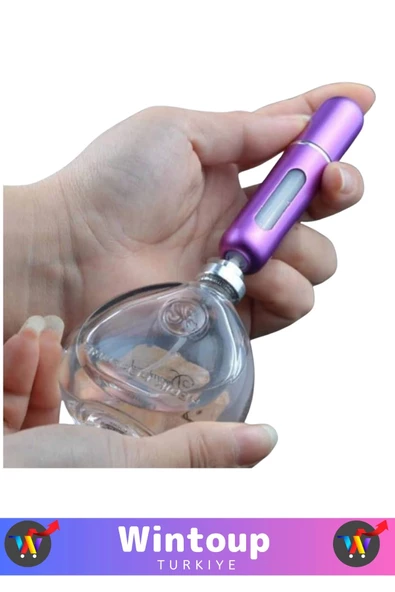 Premium ModelCep Parfümü Doldurulabilir Çanta Boy Tasarım 2 Adet Mini Cep Parfüm Şişesi 5 Ml - 5