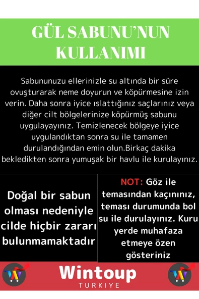 %100 Organik Özel Üretim Bitkisel Güzel Kokulu El Yüz Cilt Vücut Gül Sabunu 1 Adet - 5