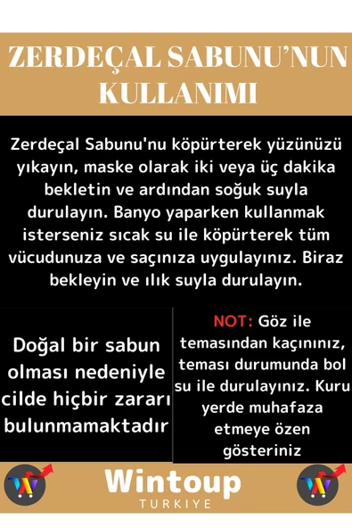 Doğal %100 Saf Özel Üretim Saç Cilt Vücut Kullanım Tonik Etkili Zerdeçal Sabunu 3 Adet - 4