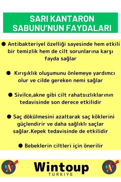 Özel Üretim %100 Doğal Bebeklerde Etkili Yüz Cilt Saç Vücut Bitkisel Sarı Kantaron Sabunu 4 Adet - 2
