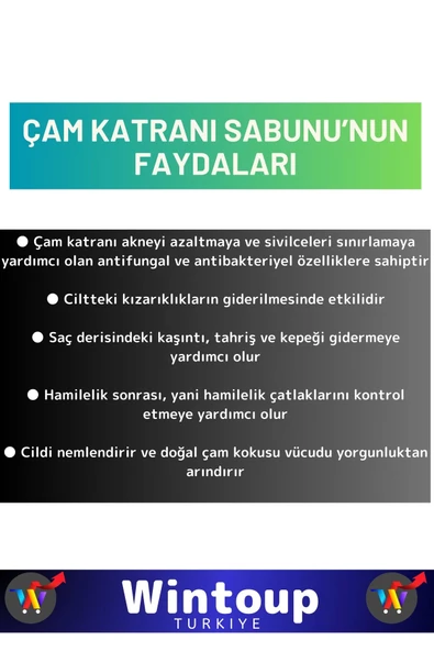 Özel Üretim %100 Saç Dökülmesine Karşı Etkili Cilt Yüz Saç Vücut Bitkisel Çam Katranı Sabunu 3 Adet - 2