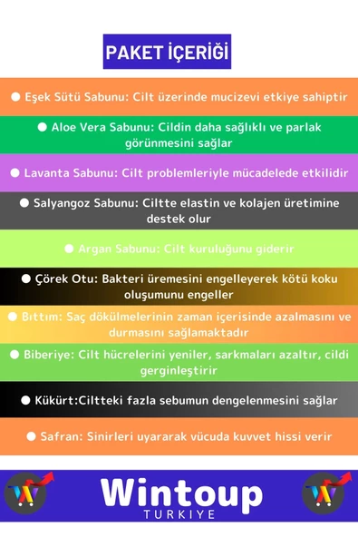 Özel Üretim %100 Doğal Saç Cilt Vücuda Etkili 10 Adet Bitkisel Organik Sabun - 2
