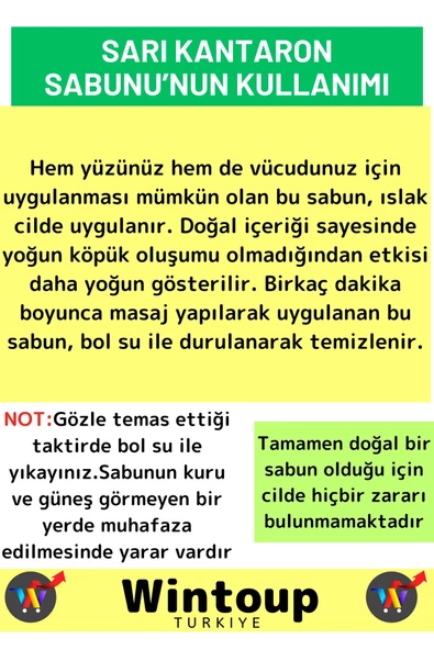 Özel Üretim %100 Doğal Bebeklerde Etkili Yüz Cilt Saç Vücut Bitkisel Sarı Kantaron Sabunu 4 Adet - 3