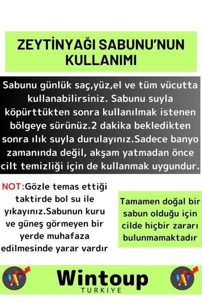 Bitkisel Cilt Nemlendirici Zeytinyağı Sabunu Doğal Üretim Tüm Cilt Tipleri İçin Uygun 4 Adet - 3